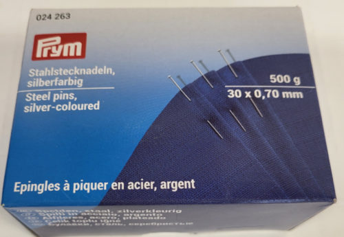 0,7 mm Stecknadeln 30 mm lang, 500 gr
